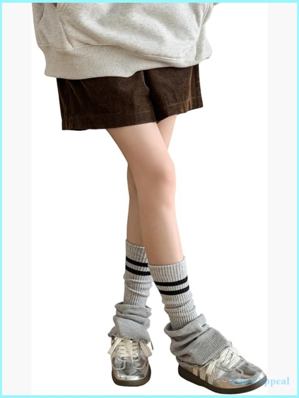 Flared Ribbed Knit Leg Warmers Y2k Cute Long Leg Warmer Socks